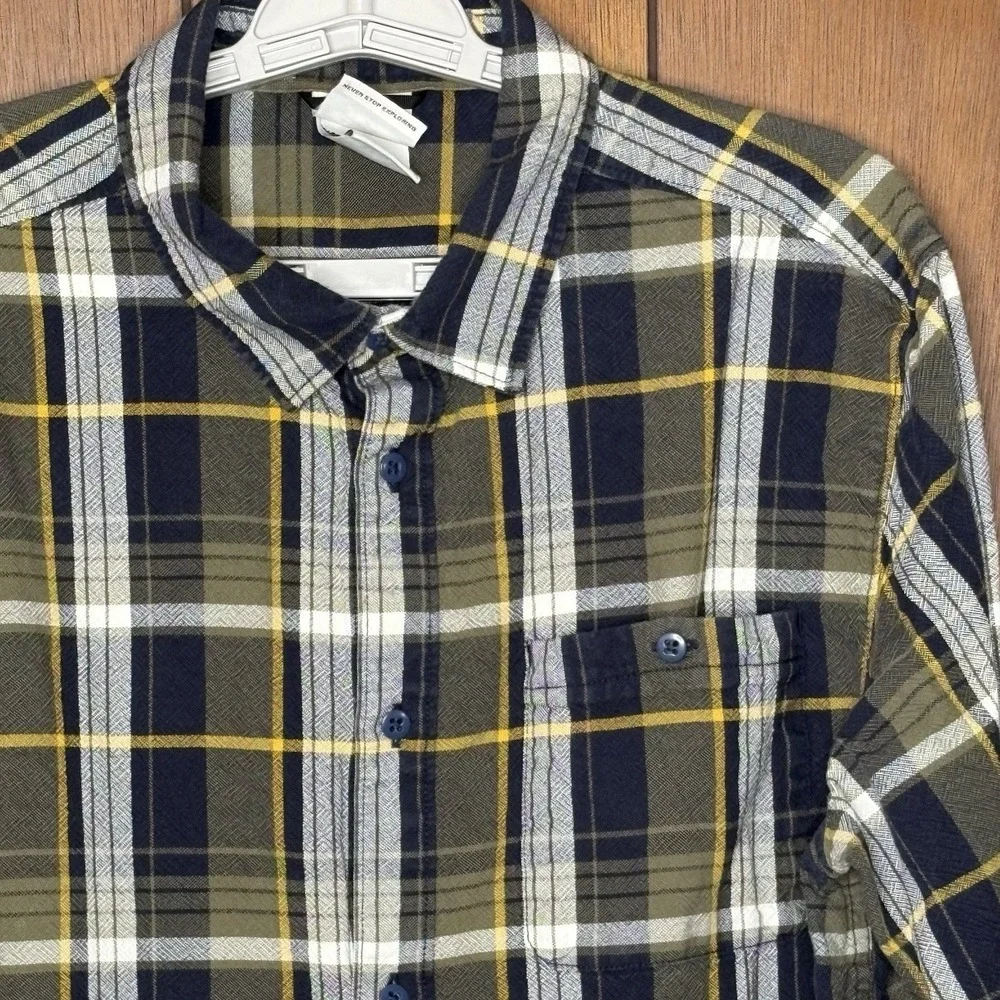 The North Face Shirt Men's XL Green Plaid Never Stop Exploring Gorpcore Hiking